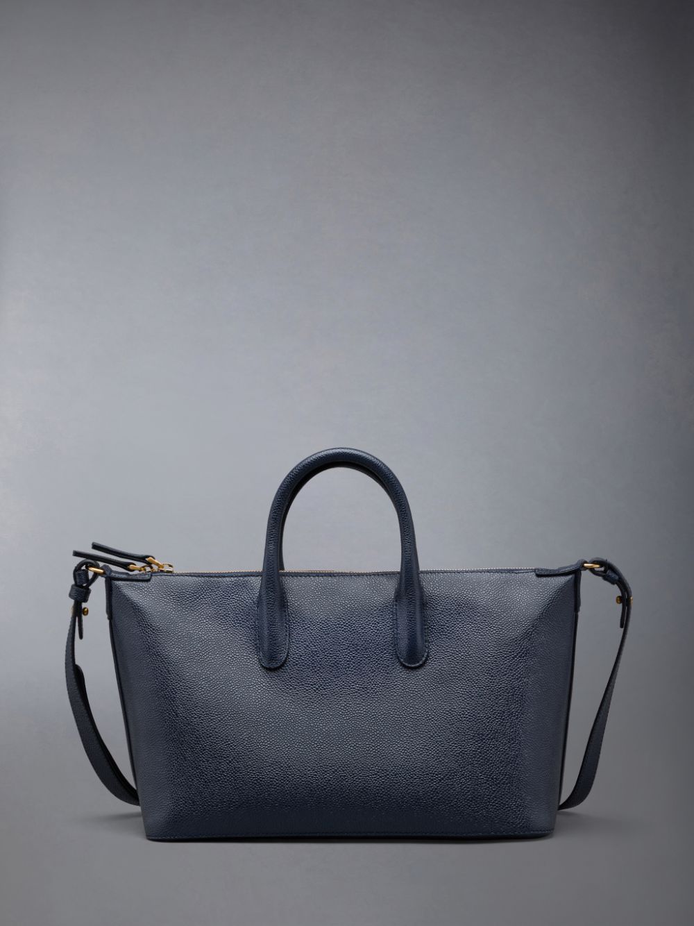 Thom Browne Pebble Grain 4-Bar Small Men Duffle Bags Blue | VGJ49W79203