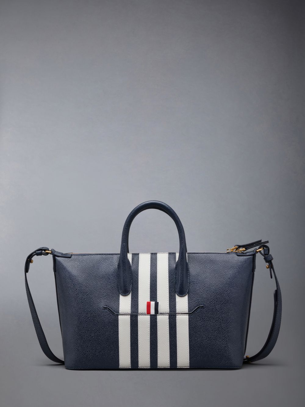 Thom Browne Pebble Grain 4-Bar Small Women Duffle Bags Blue | LHP83M03404