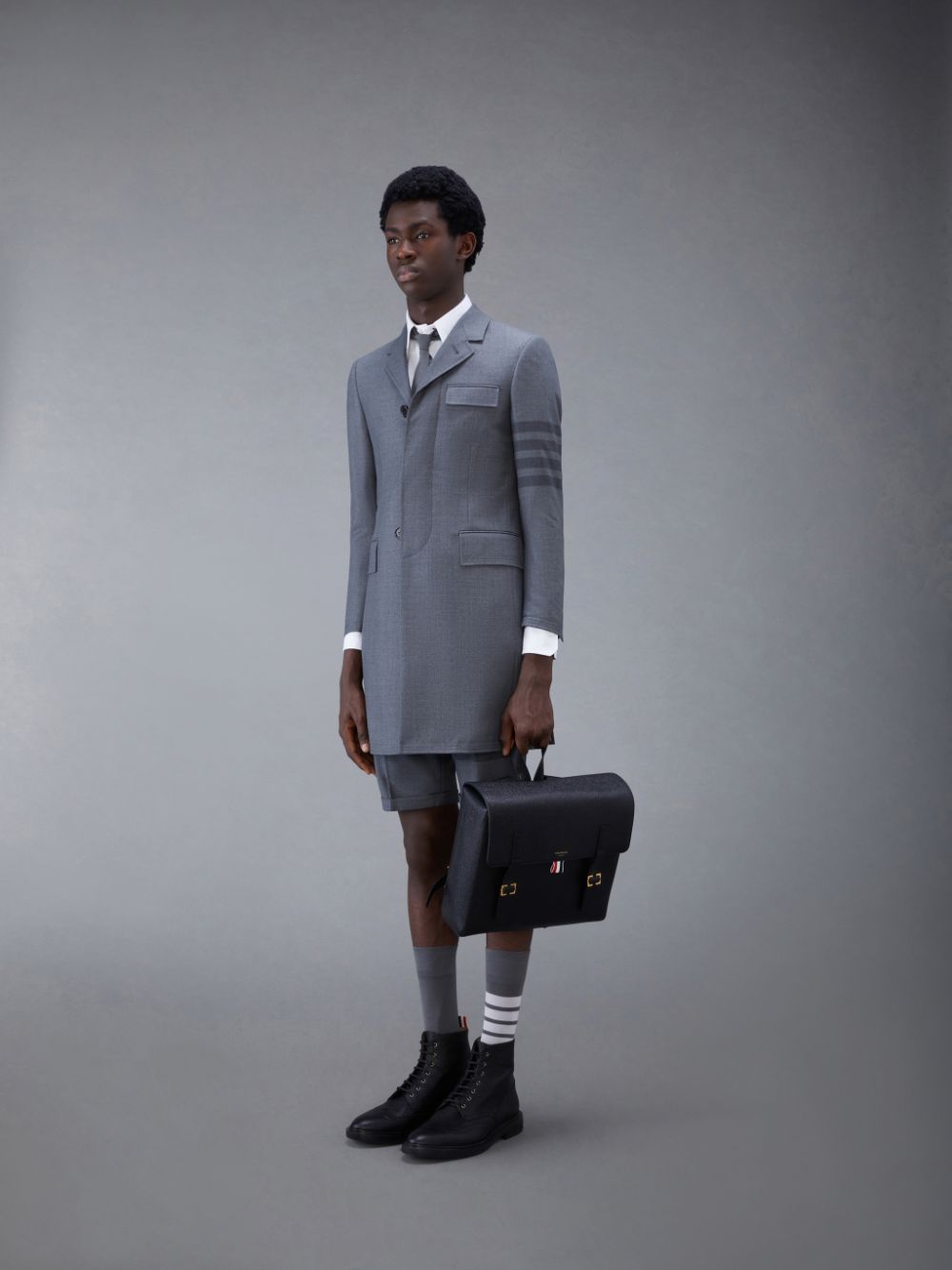 Thom Browne Pebble Grain Book Men Backpacks Black | APX21I57163