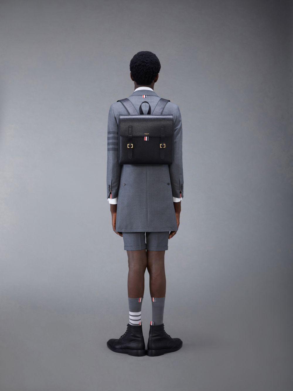 Thom Browne Pebble Grain Book Men Backpacks Black | APX21I57163