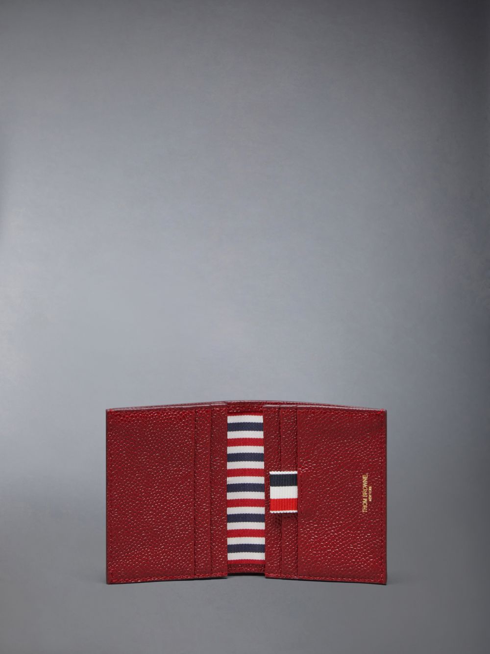 Thom Browne Pebble Grain Double Men Card Case Red | ZTB72M79514