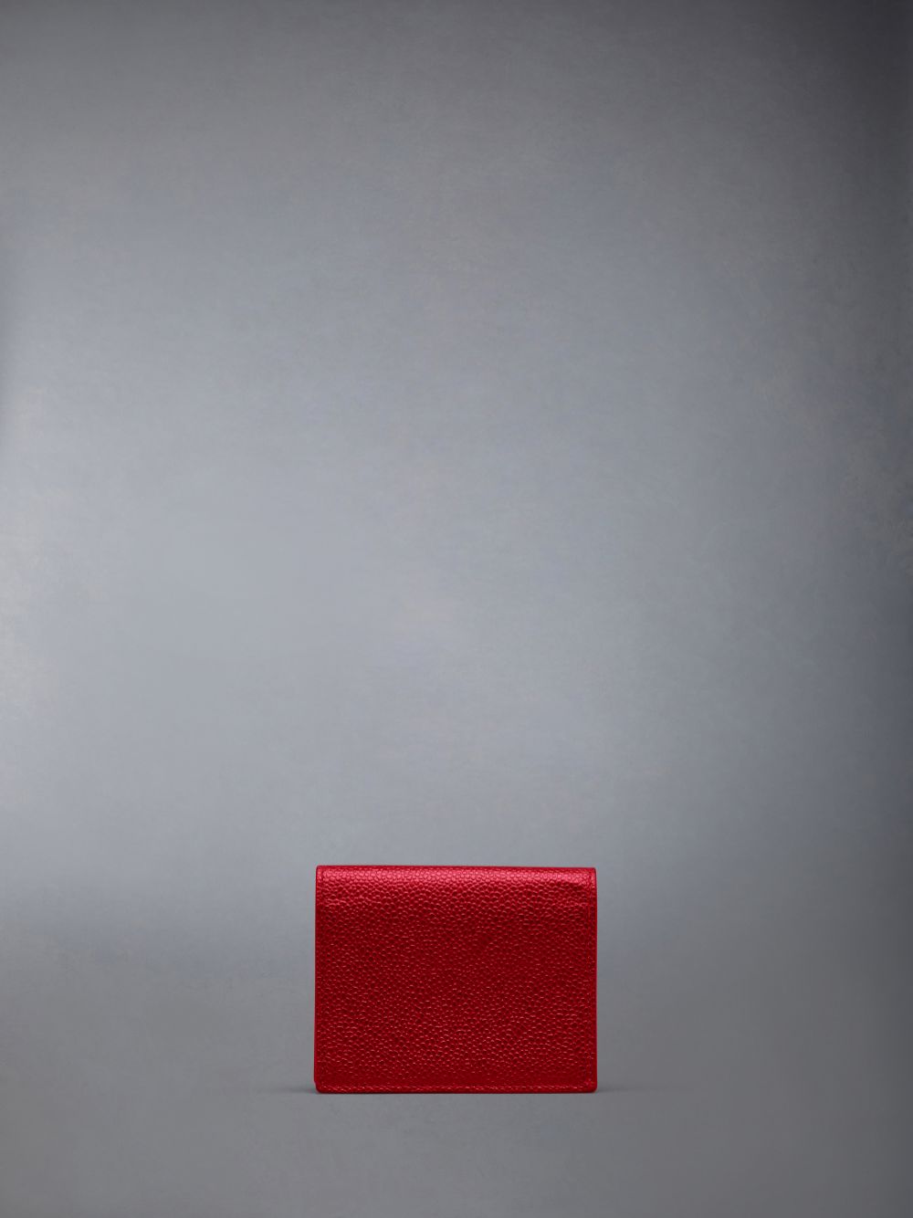 Thom Browne Pebble Grain Leather Double Men Card Case Red | QED55Q57024