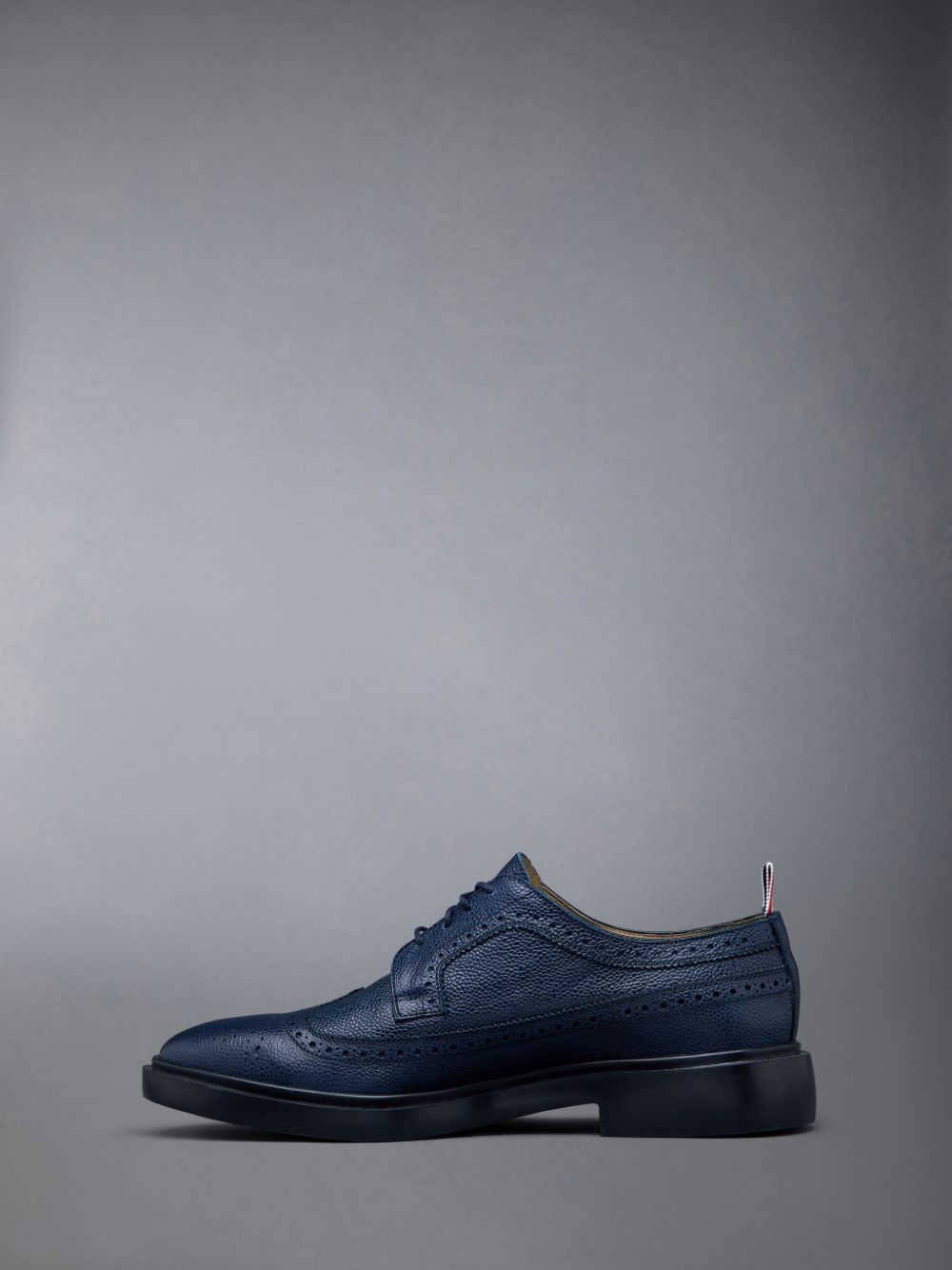 Thom Browne Pebble Grain Leather Longwing Men Brogue Shoes Blue | YDL39W42407