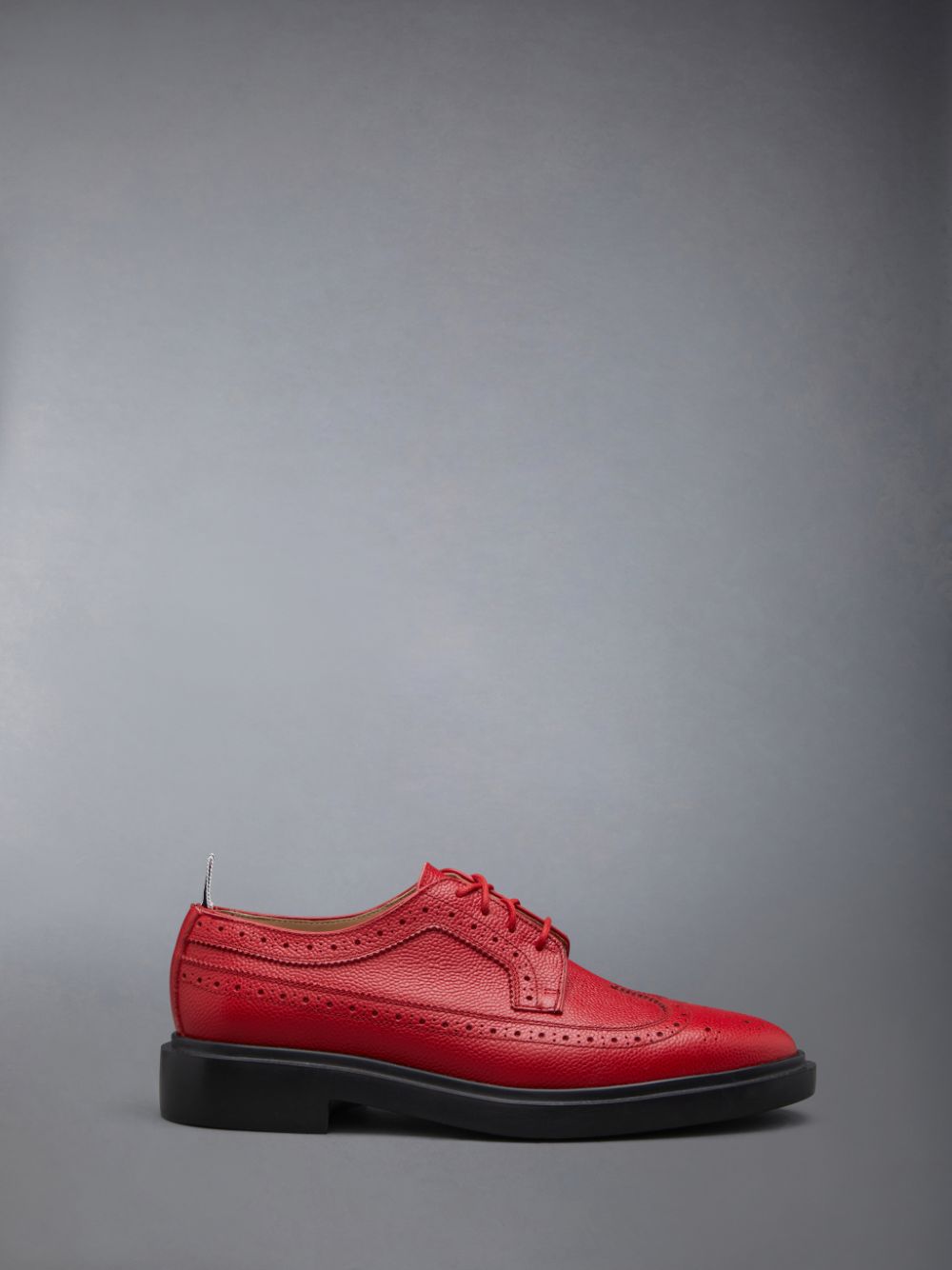 Thom Browne Pebble Grain Leather Longwing Women Brogue Shoes Red | RFE04L25003