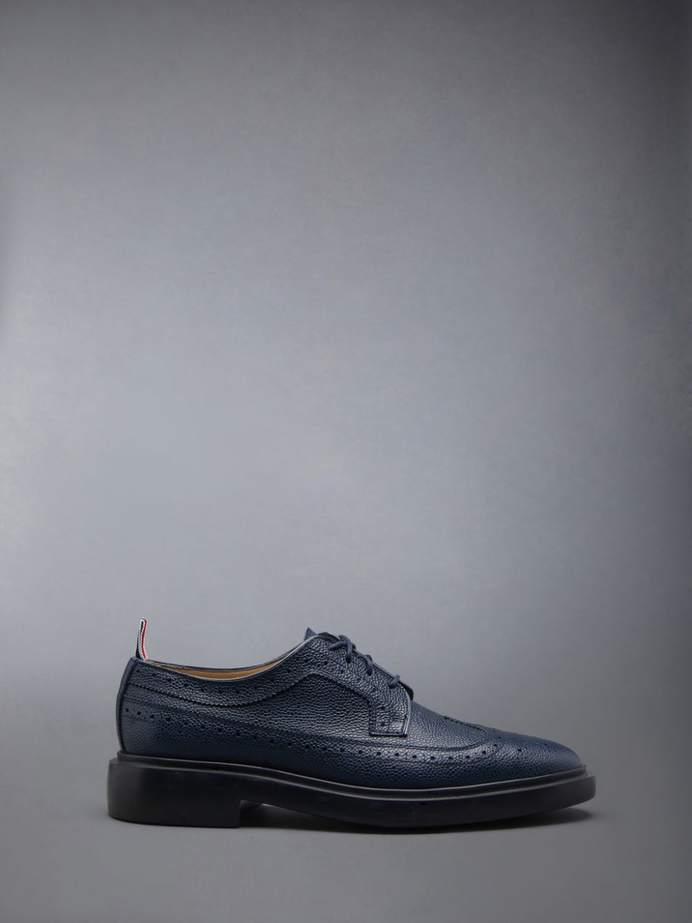 Thom Browne Pebble Grain Leather Longwing Women Brogue Shoes Blue | MAZ46Q26826