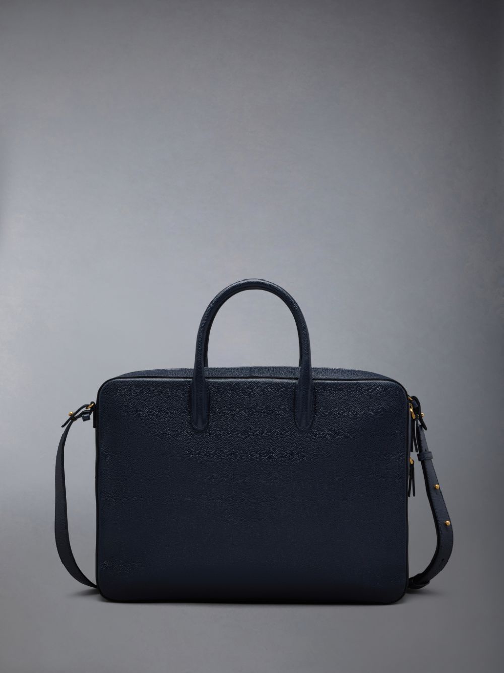 Thom Browne Pebble Grain Leather Men Business Bags Blue | RDI74H71414