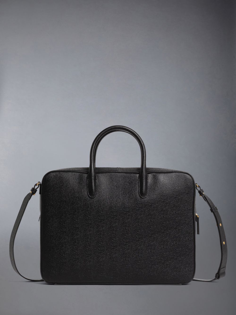 Thom Browne Pebble Grain Leather Men Business Bags Black | UCW11T02324