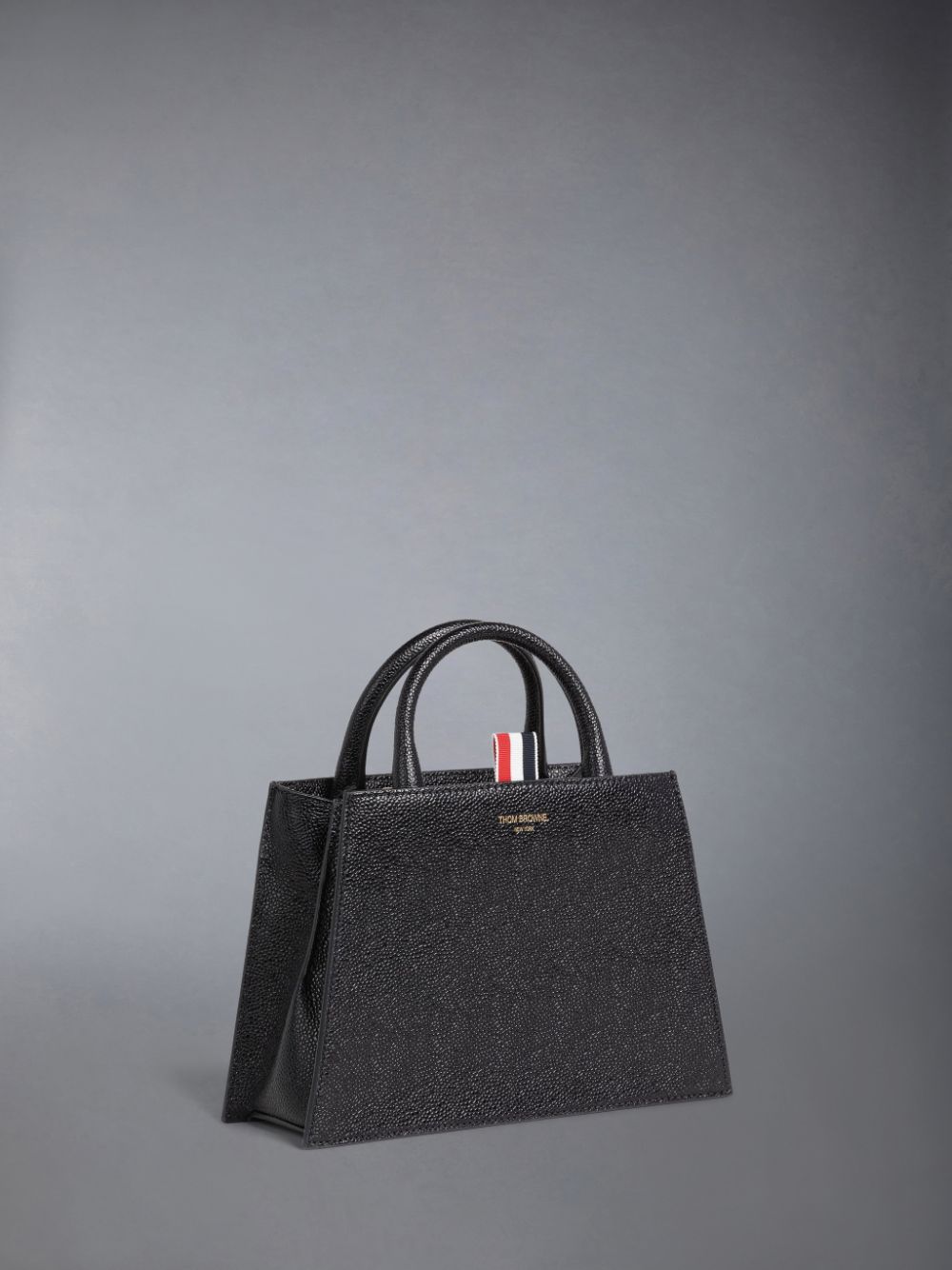 Thom Browne Pebble Grain Leather Mini Trapeze Women Tote Bags Black | LZU69O26182