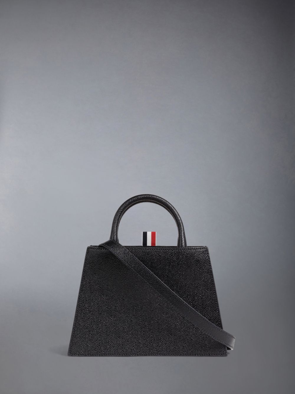 Thom Browne Pebble Grain Leather Mini Trapeze Women Tote Bags Black | LZU69O26182