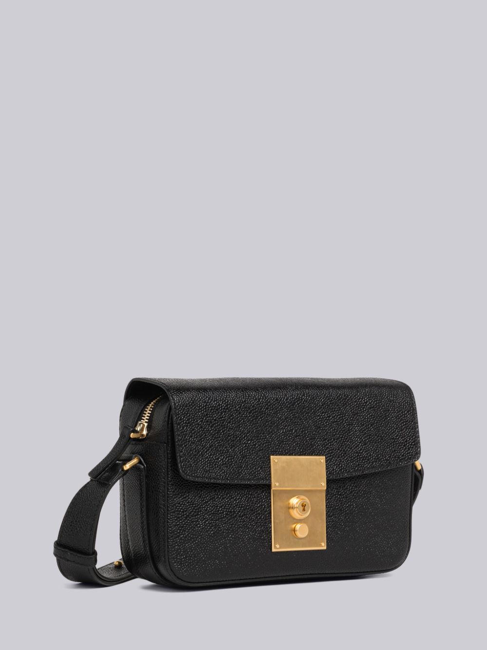 Thom Browne Pebble Grain Leather Mr. Camera Women Tool Bags Black | MAP80C12869