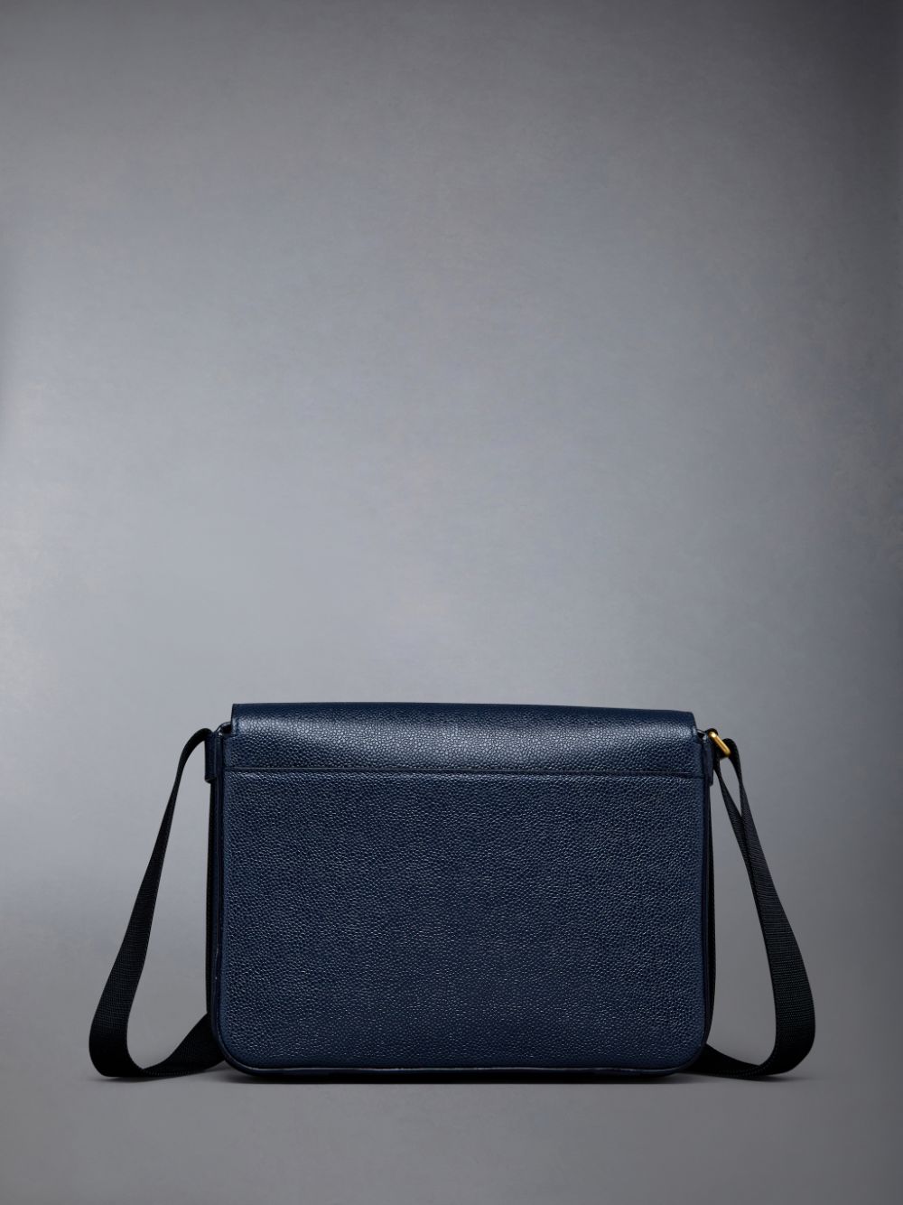 Thom Browne Pebble Grain Leather Reporter Men Shoulder Bags Blue | TWU48K34665