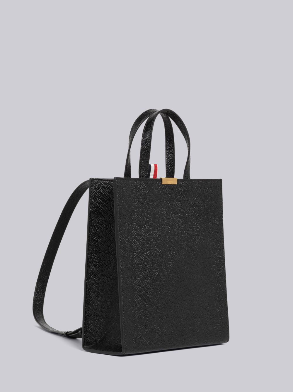 Thom Browne Pebble Grain Leather Small Multifunctional Backpack Men Tote Bags Black | QLC38U92339