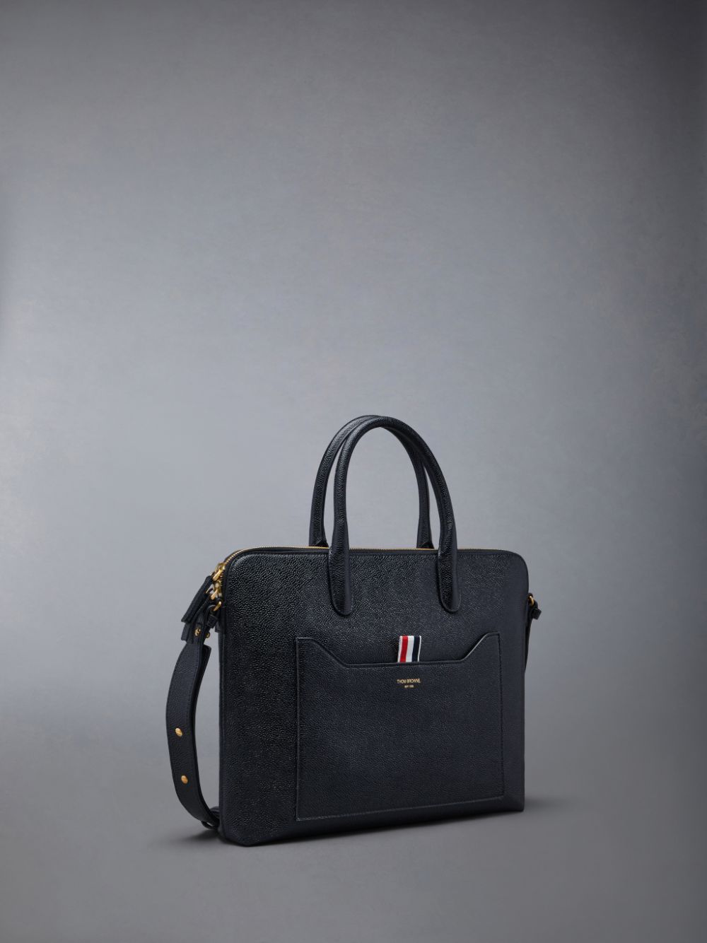 Thom Browne Pebble Grain Men Business Bags Black | ZXP41B21470