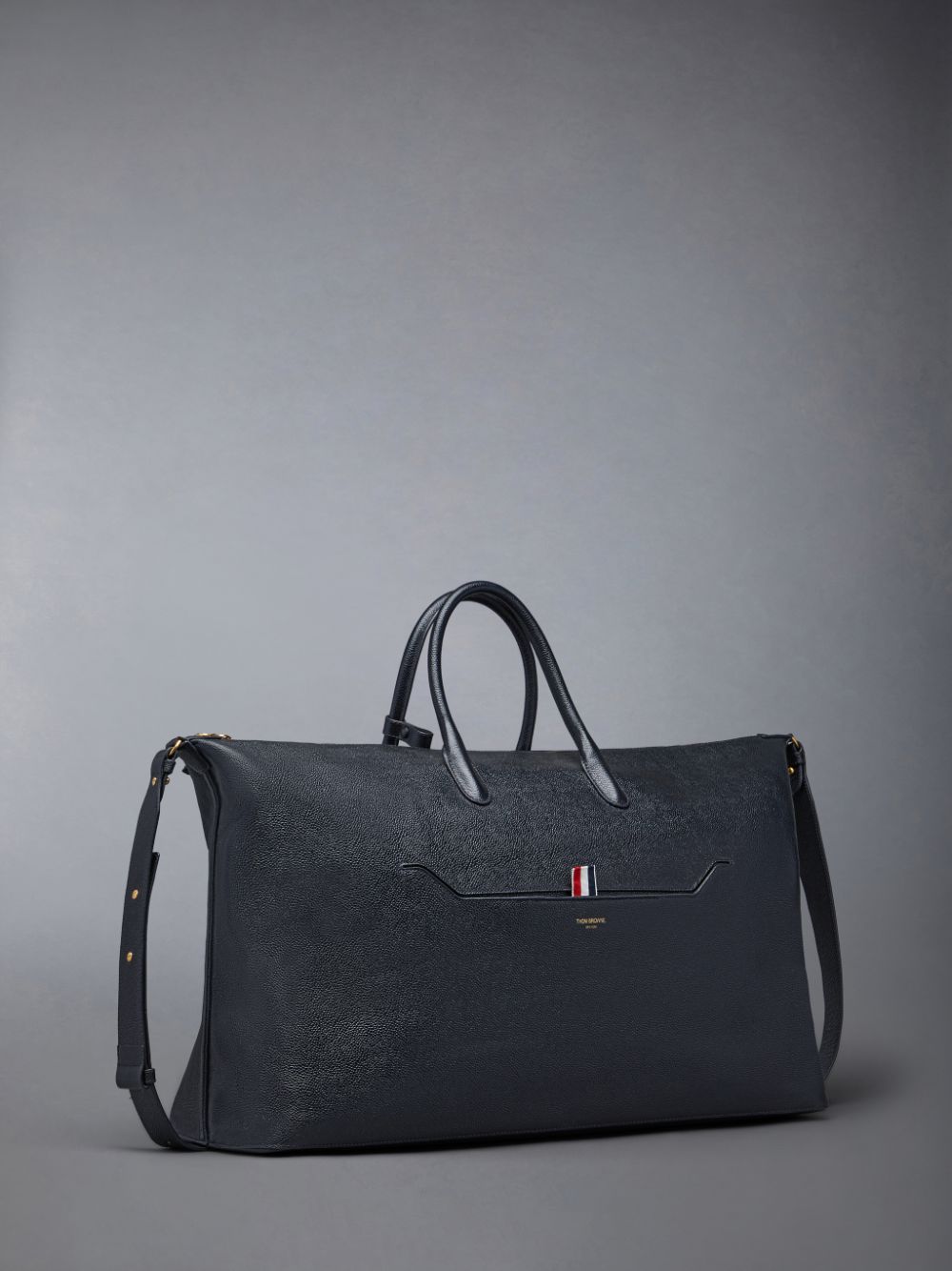 Thom Browne Pebble Grain Men Duffle Bags Black | THJ96R81259