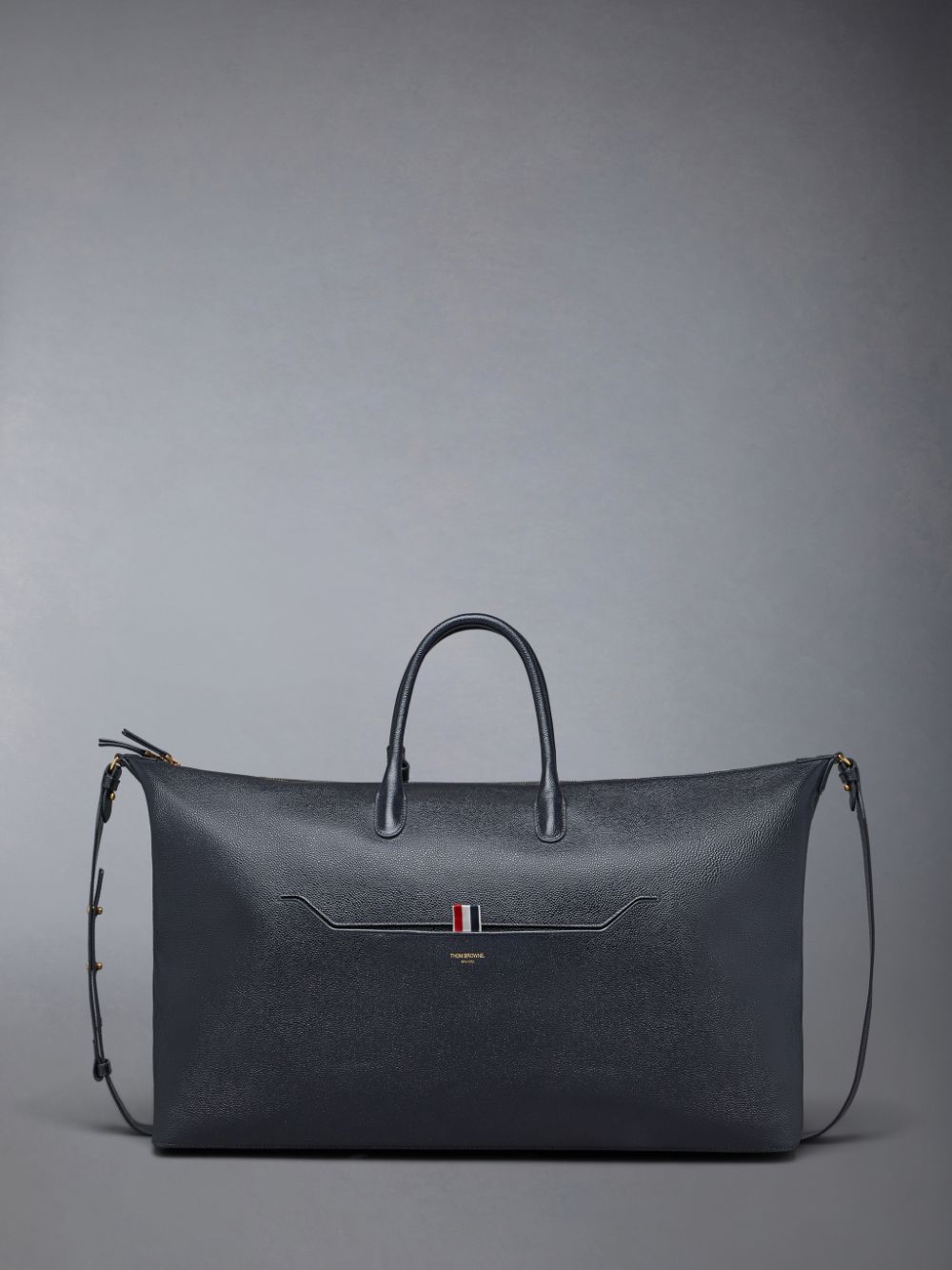 Thom Browne Pebble Grain Men Duffle Bags Black | THJ96R81259