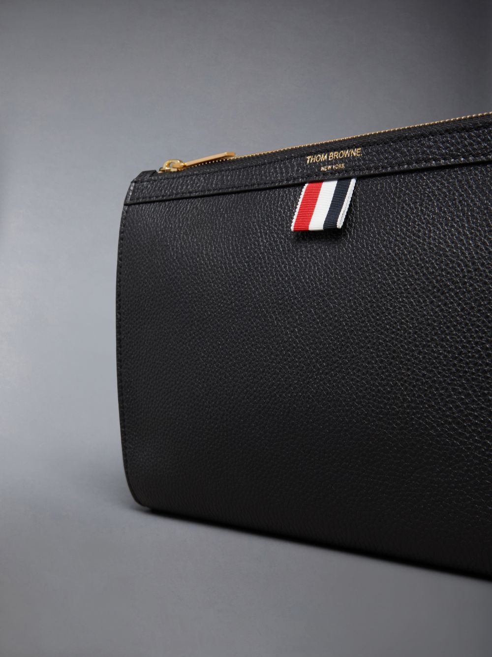 Thom Browne Pebble Grain Mini Gusset Folio Men Clutch Bags Black | GRE55O23381