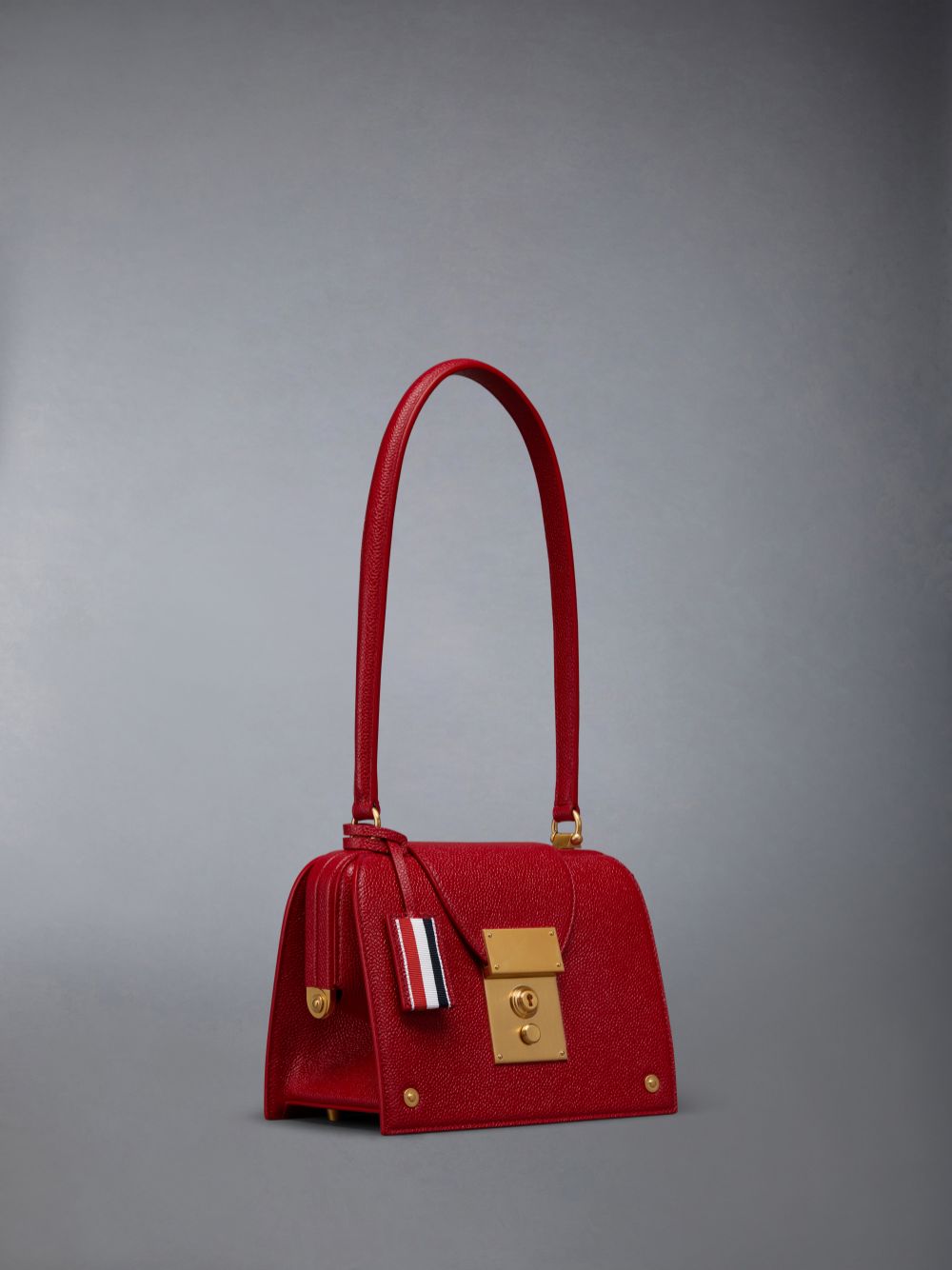 Thom Browne Pebble Grain Mrs. Triangle Women Tote Bags Red | EQR02V45388