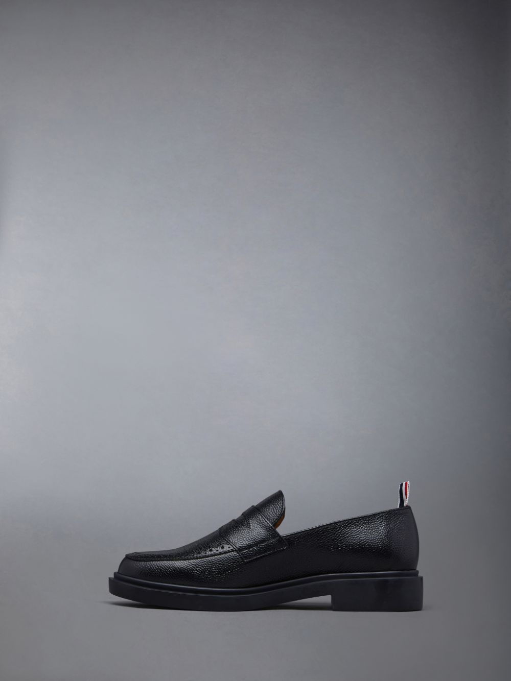 Thom Browne Pebble Grain Penny Women Loafers Black | MVO28X53562