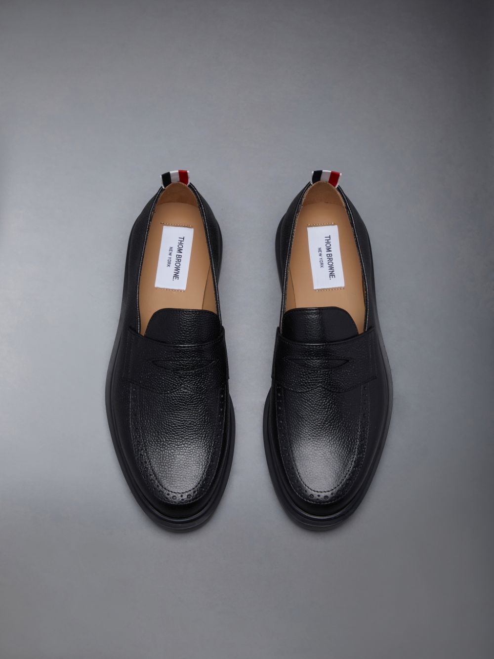 Thom Browne Pebble Grain Penny Women Loafers Black | MVO28X53562