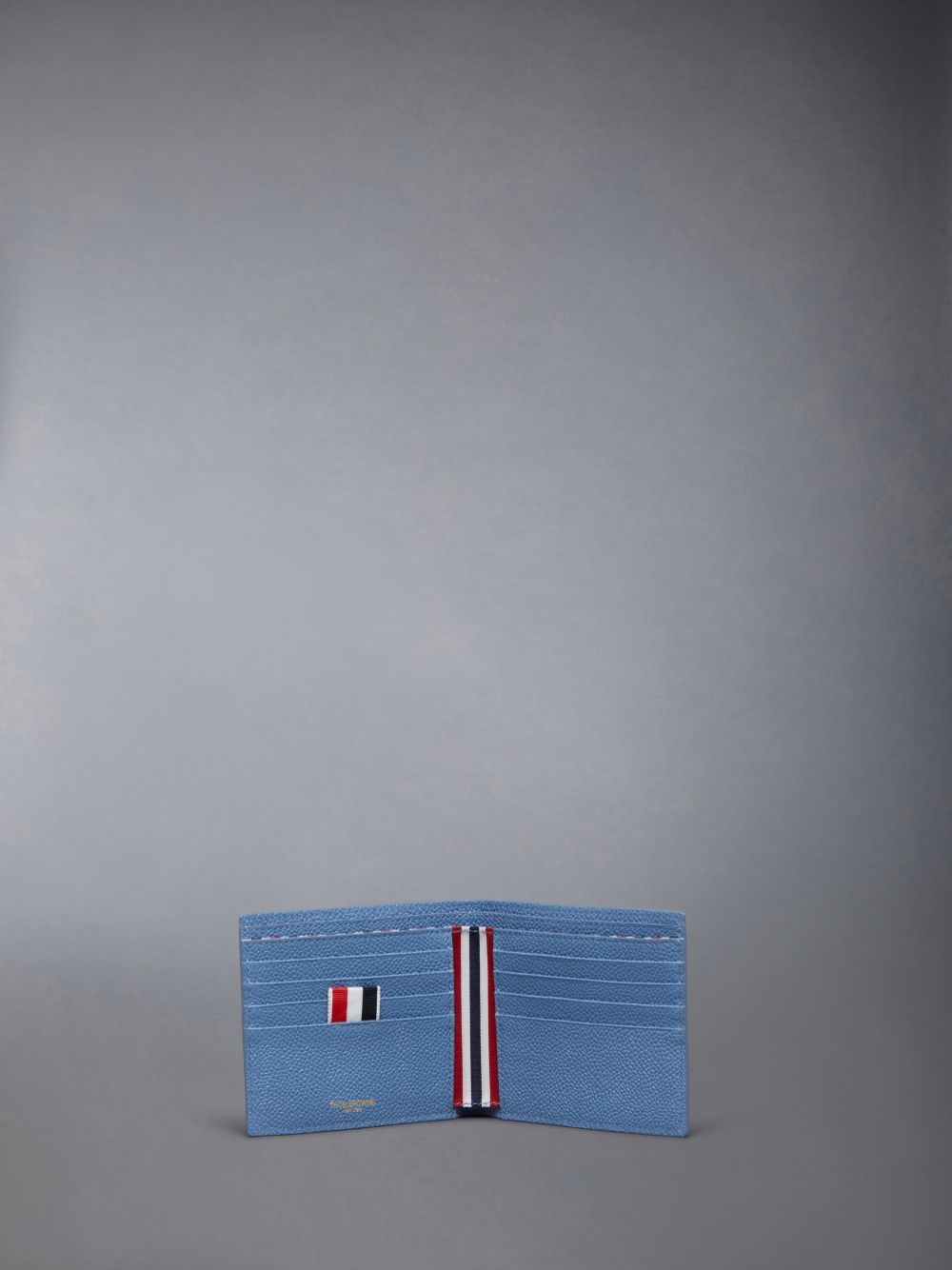 Thom Browne Pebble Grain Rose 4-Bar Bifold Women Card Case Blue | GAO68E74188