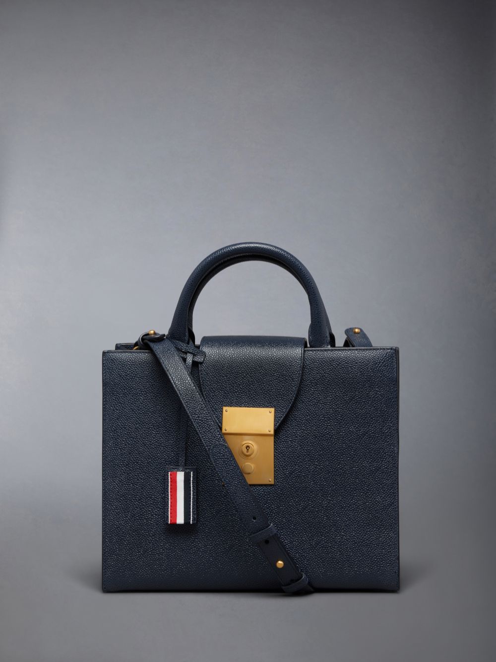 Thom Browne Pebble Grain Small Mr. Women Tote Bags Blue | NHC42C33287