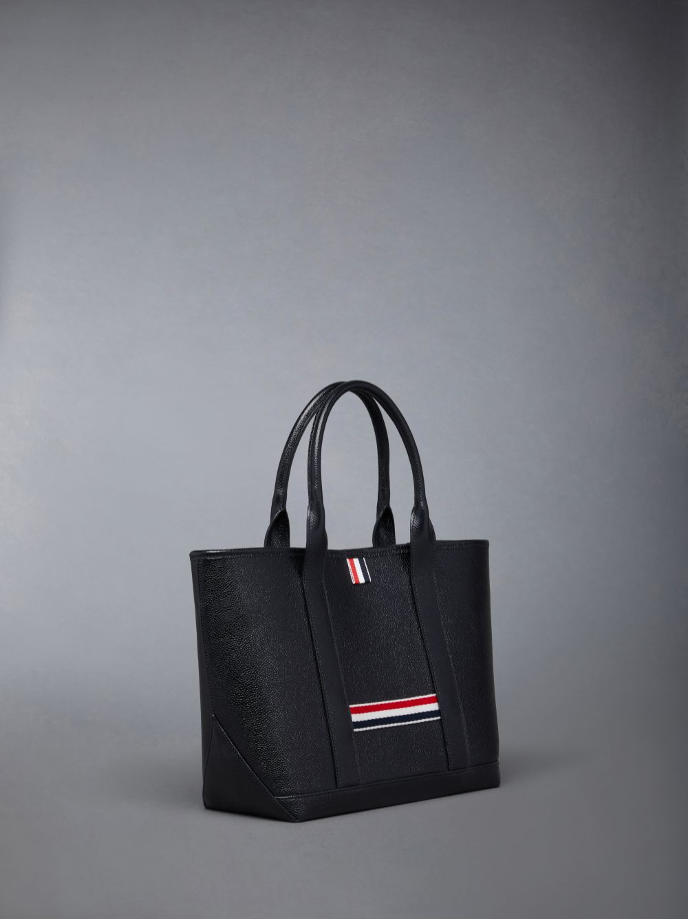 Thom Browne Pebble Grain Small Tool Men Tote Bags Black | FVA81I43491