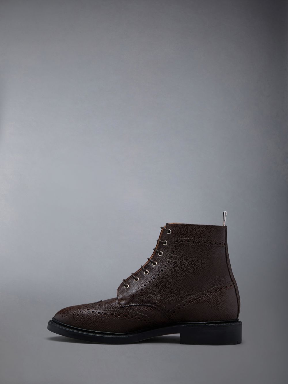 Thom Browne Pebble Grain Wingtip Men Boots Brown | NKQ69C17087