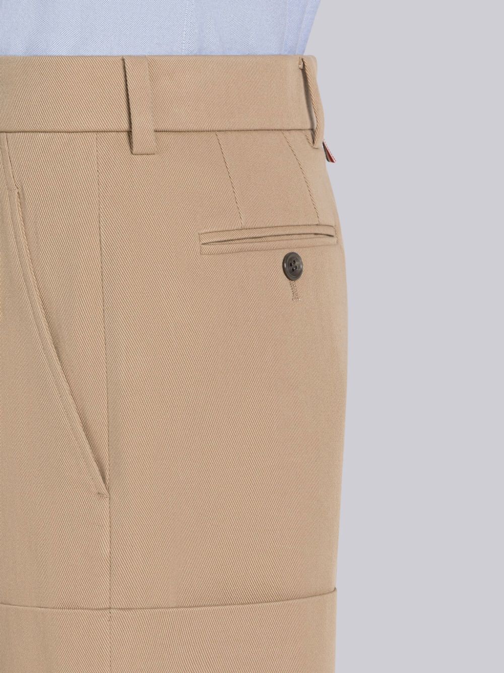 Thom Browne Piece Dyed Cotton Gabardine Beltloop Sack Women Shorts Beige | LKO36T77357