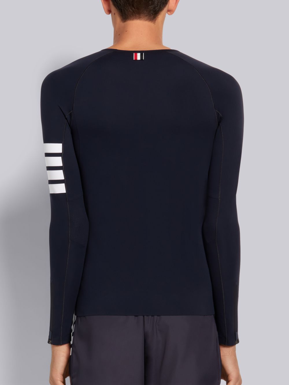 Thom Browne Piece-dyed Interlock 4-Bar Compression Men T Shirts Navy | VNB44B21257