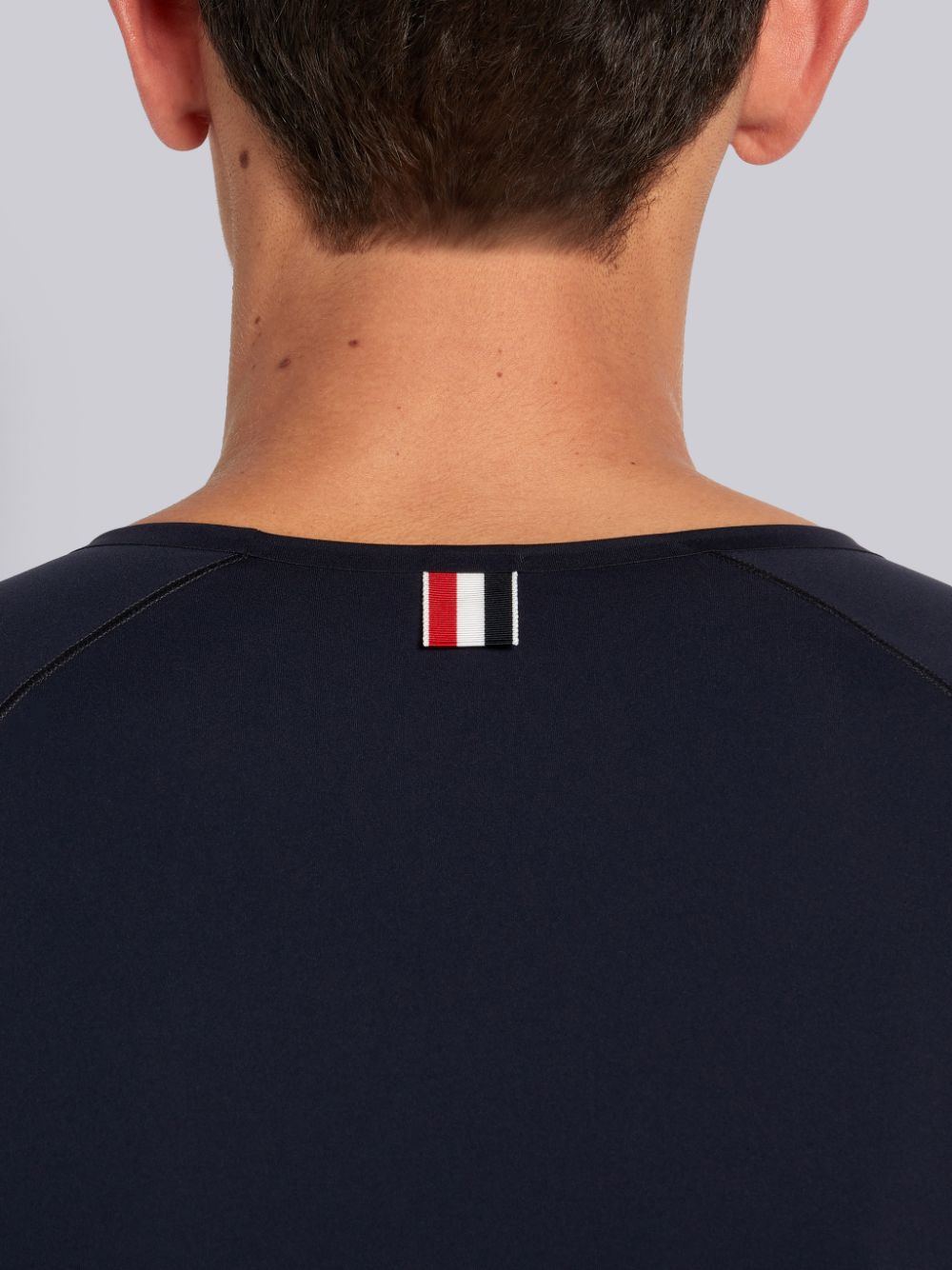 Thom Browne Piece-dyed Interlock 4-Bar Compression Men T Shirts Navy | VNB44B21257