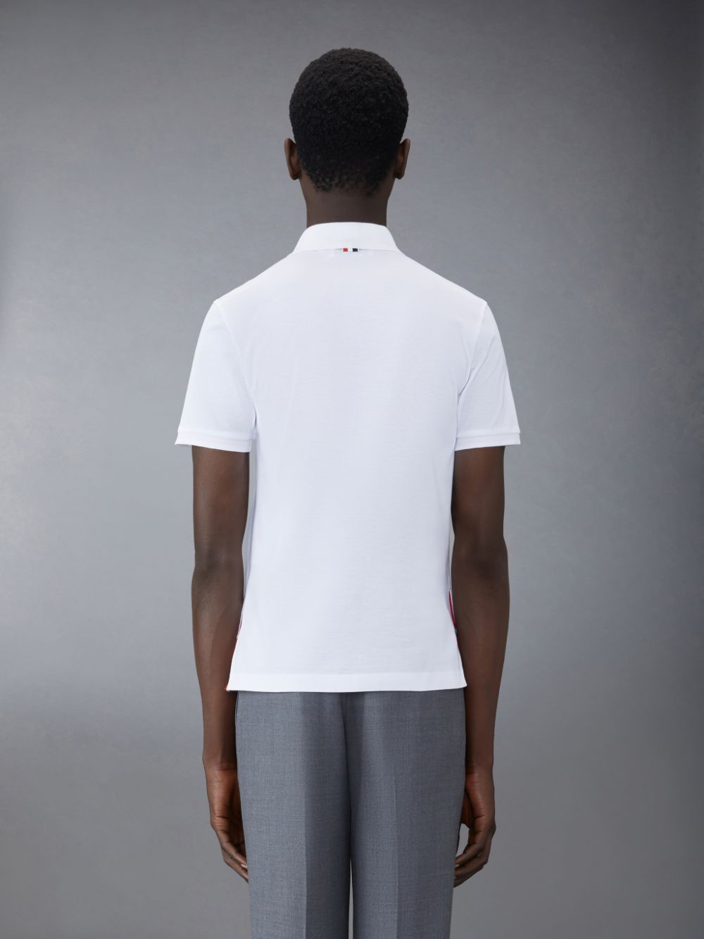 Thom Browne Pique Pocket Men Polo Shirt White | WZM09S83127