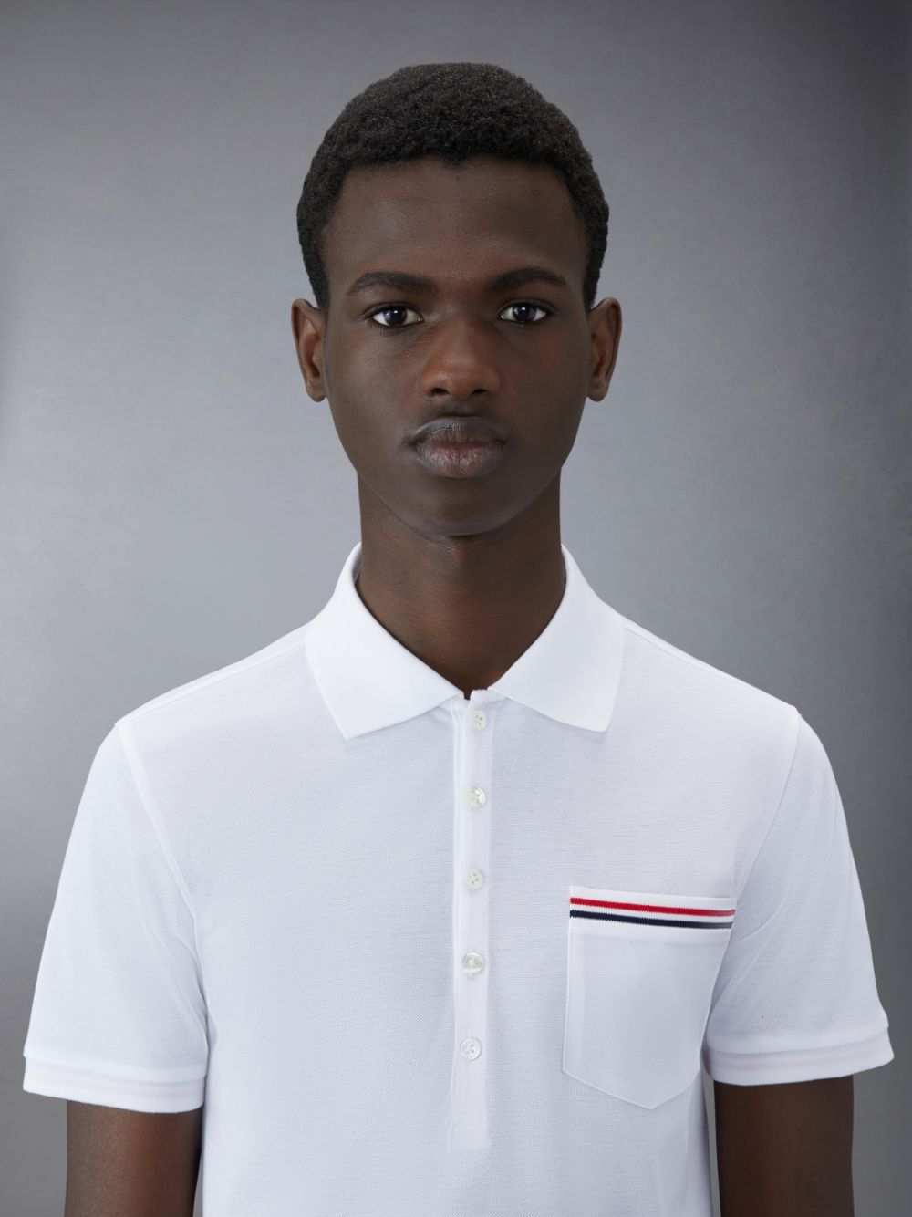 Thom Browne Pique Pocket Men Polo Shirt White | WZM09S83127