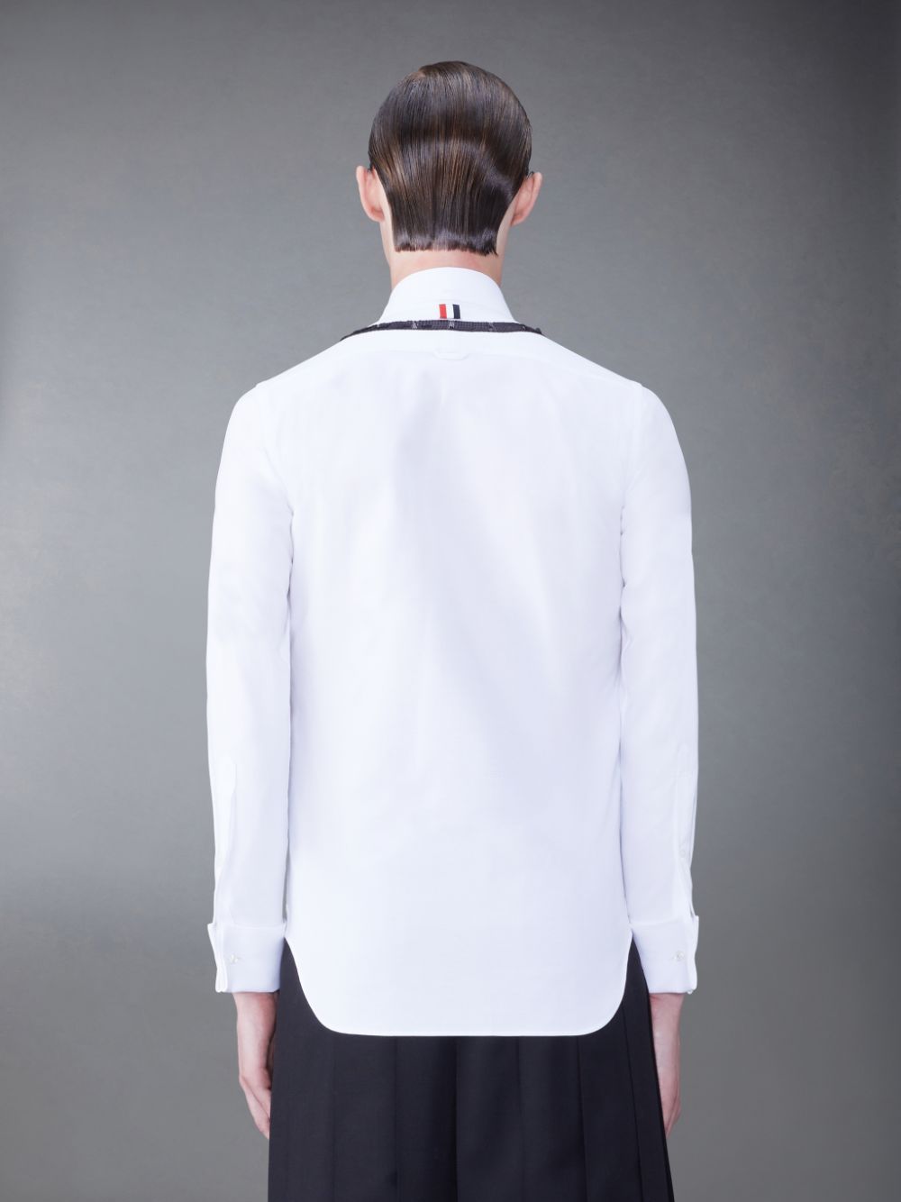 Thom Browne Pique Sequin Men Shirts White | RYJ11I24869