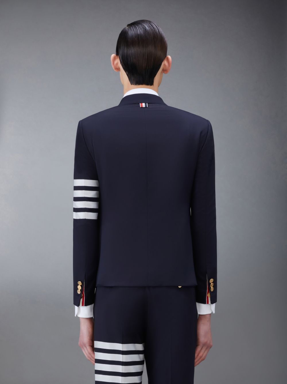 Thom Browne Plain Weave 4-Bar High Armhole Sport Men Coats Blue | RMN60Y80954