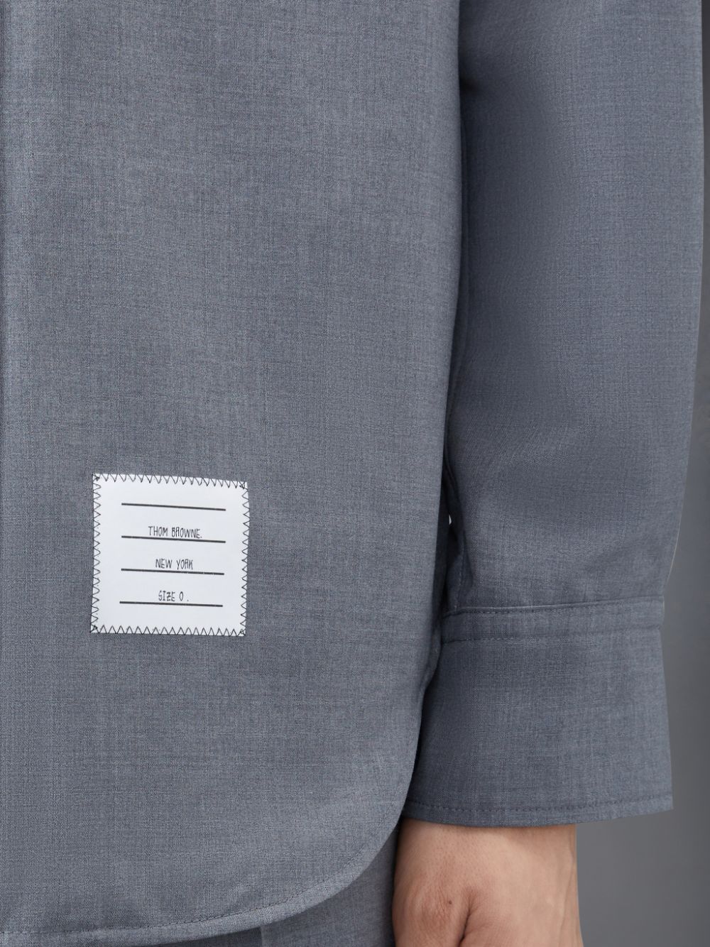 Thom Browne Plain Weave 4-Bar Jacket Men Shirts Grey | BSZ52N66911