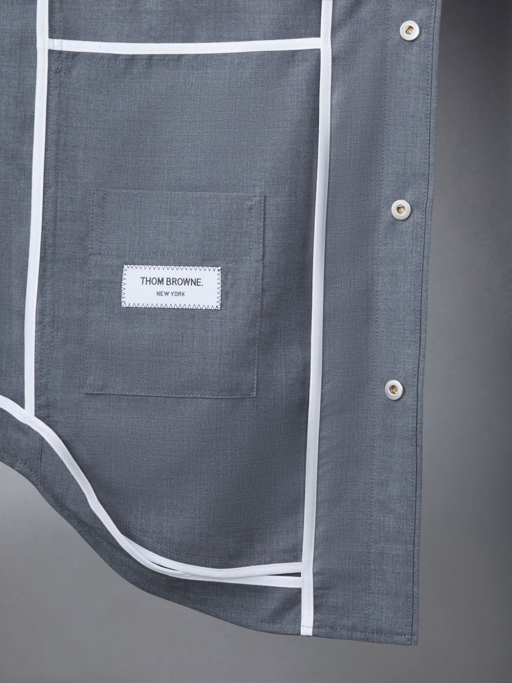 Thom Browne Plain Weave 4-Bar Jacket Men Shirts Grey | BSZ52N66911