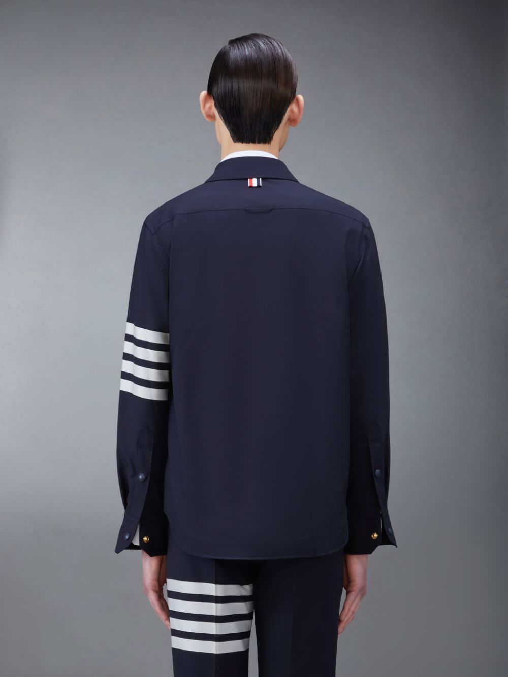 Thom Browne Plain Weave 4-Bar Jacket Men Shirts Blue | LCI84Q10207