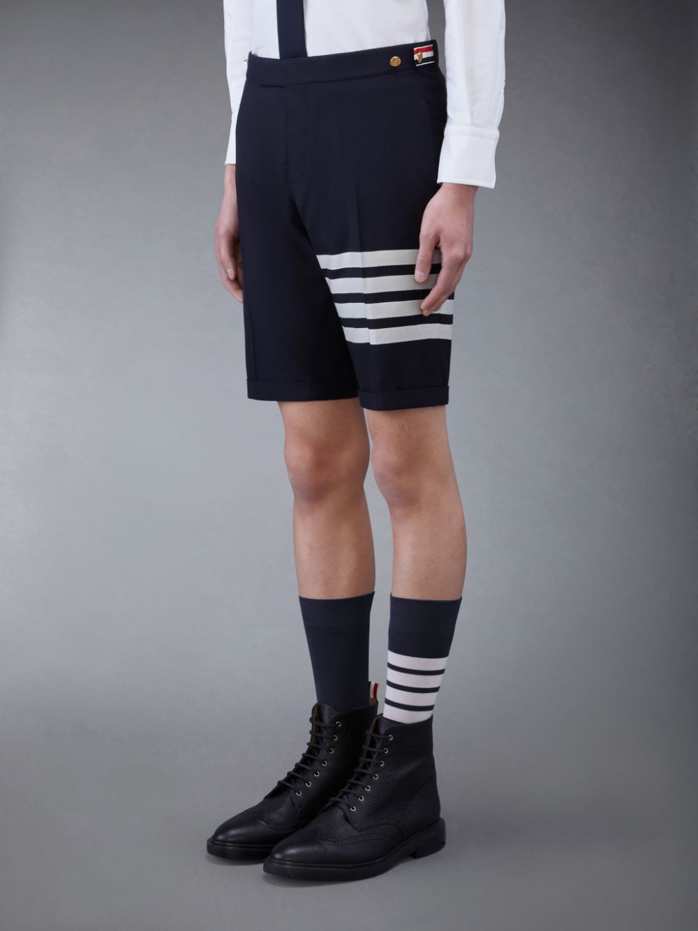 Thom Browne Plain Weave 4-Bar Low Rise Men Shorts Blue | MUH06E88639