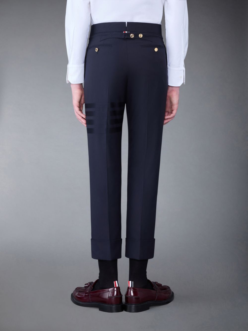 Thom Browne Plain Weave 4-Bar Men Pants Blue | CGH98Q83656