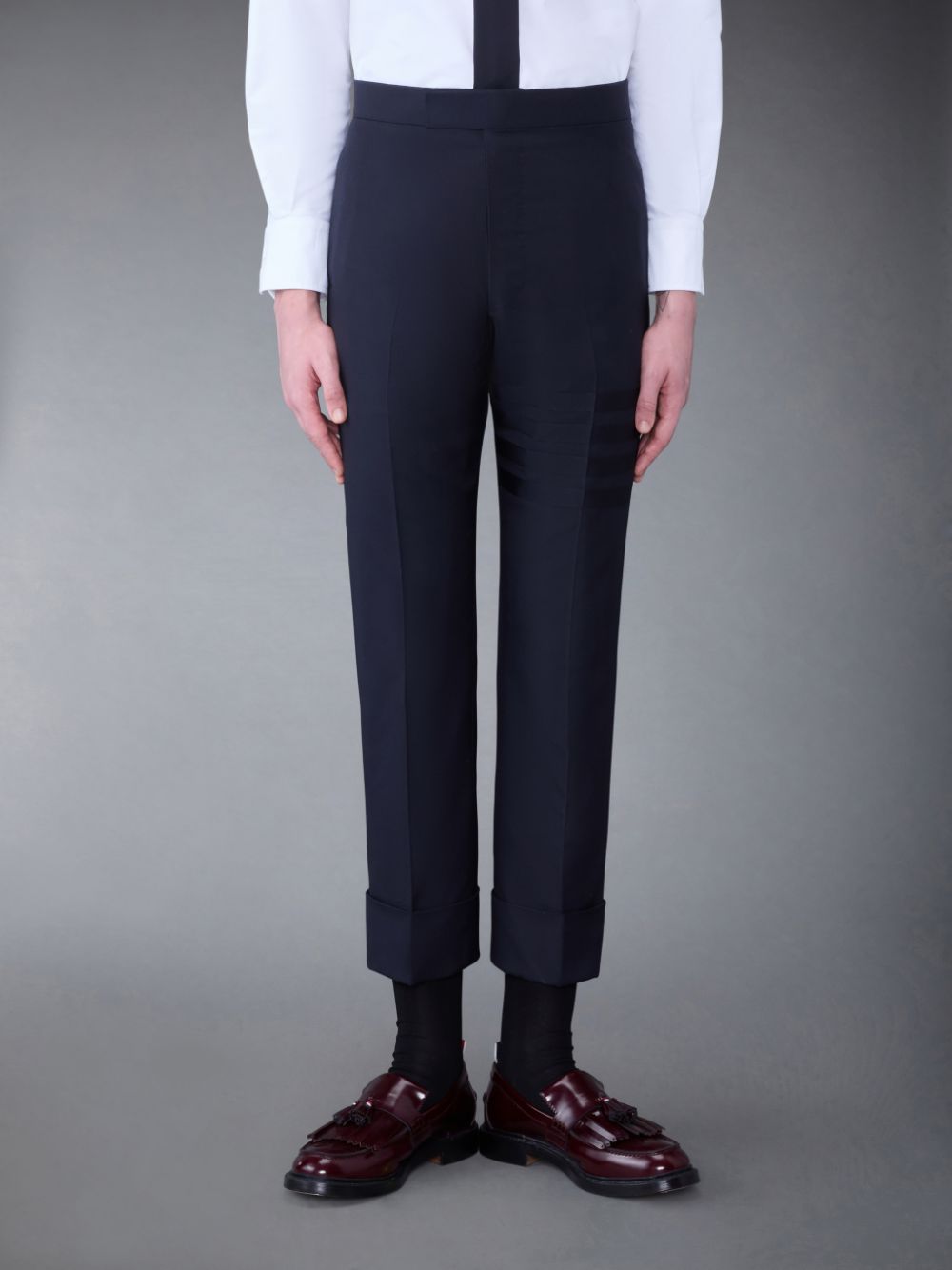 Thom Browne Plain Weave 4-Bar Men Pants Blue | CGH98Q83656