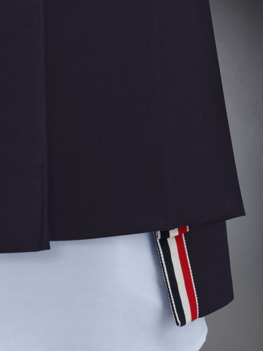 Thom Browne Plain Weave 4-Bar Pleated Mini Women Skirts Blue | CQM90Z23704