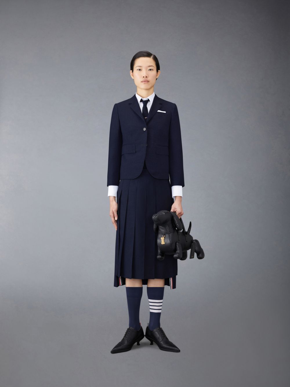 Thom Browne Plain Weave School Uniform High Armhole Sport Women Coats Blue | BGS90F27358