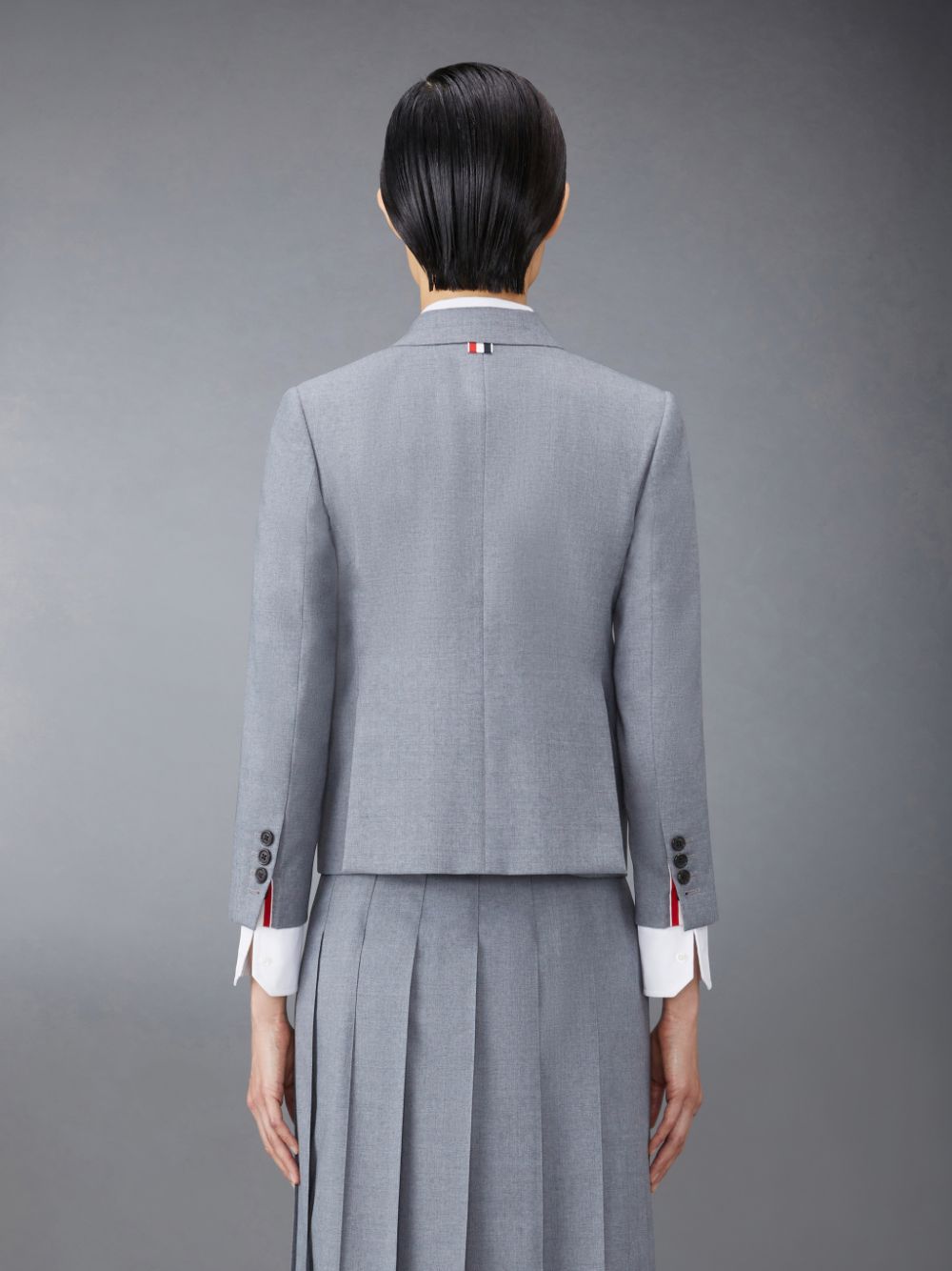 Thom Browne Plain Weave School Uniform High Armhole Sport Women Coats Grey | YUB78W16360