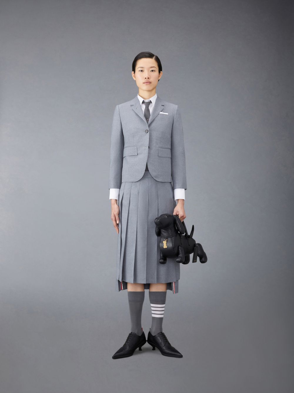 Thom Browne Plain Weave School Uniform High Armhole Sport Women Coats Grey | YUB78W16360