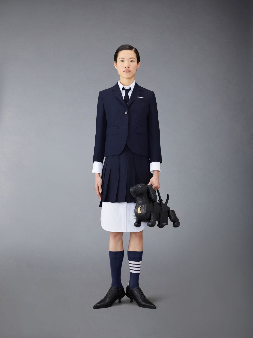 Thom Browne Plain Weave School Uniform Pleated Mini Women Skirts Blue | ZCR56V37420