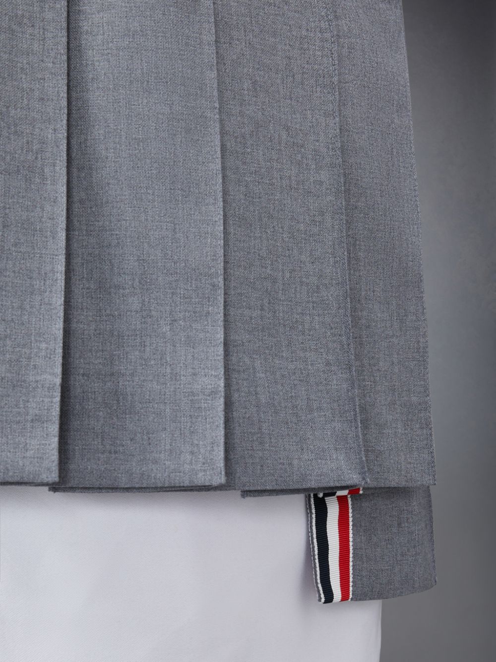 Thom Browne Plain Weave School Uniform Pleated Mini Women Skirts Grey | QGA23L21056