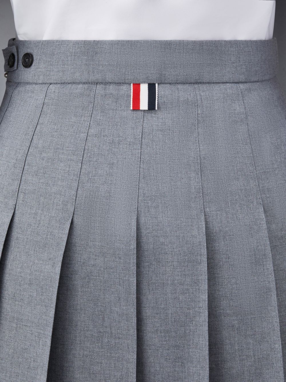 Thom Browne Plain Weave School Uniform Pleated Mini Women Skirts Grey | QGA23L21056