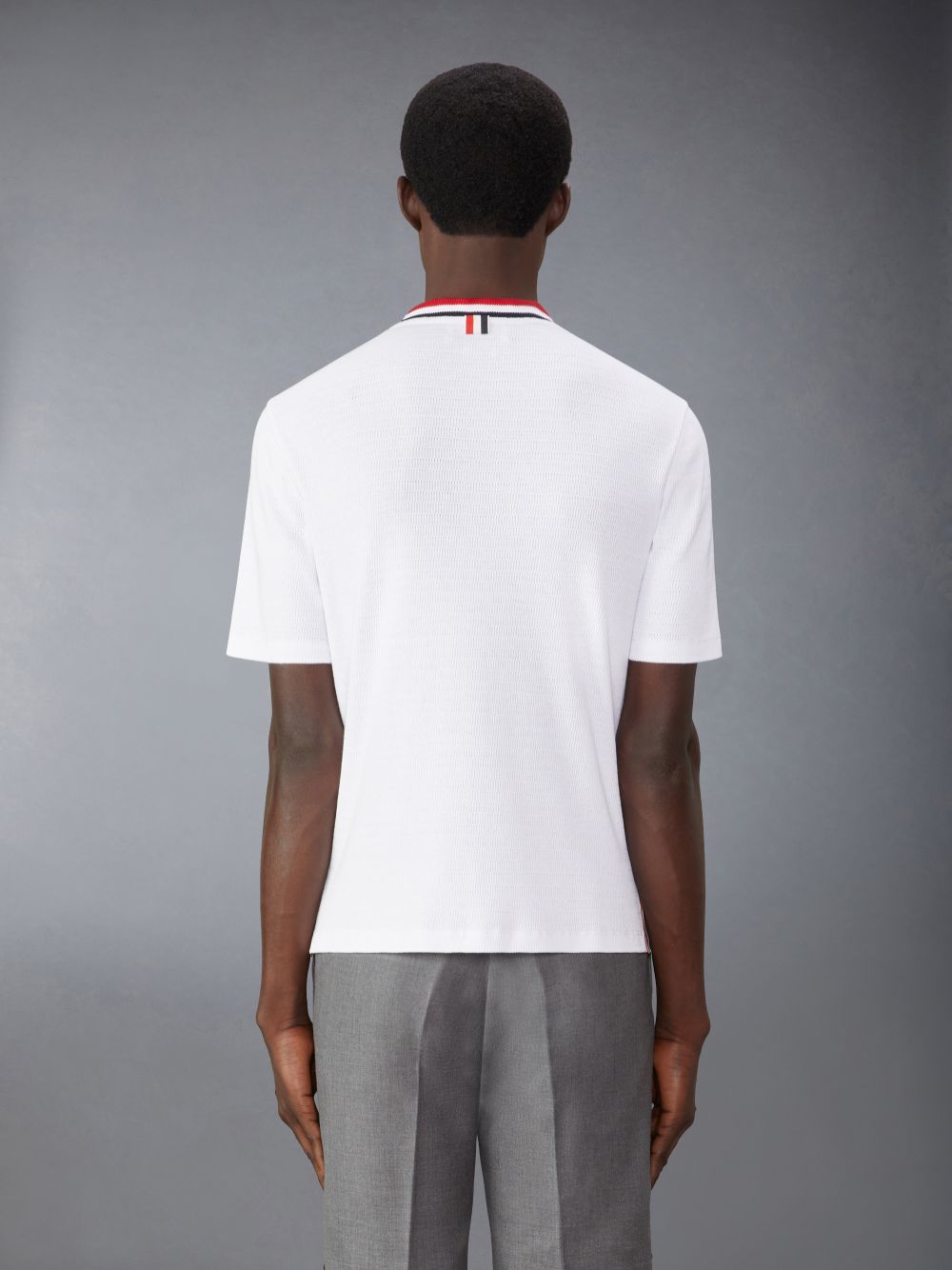 Thom Browne Pointelle Cotton Men T Shirts White | CLR22C37385