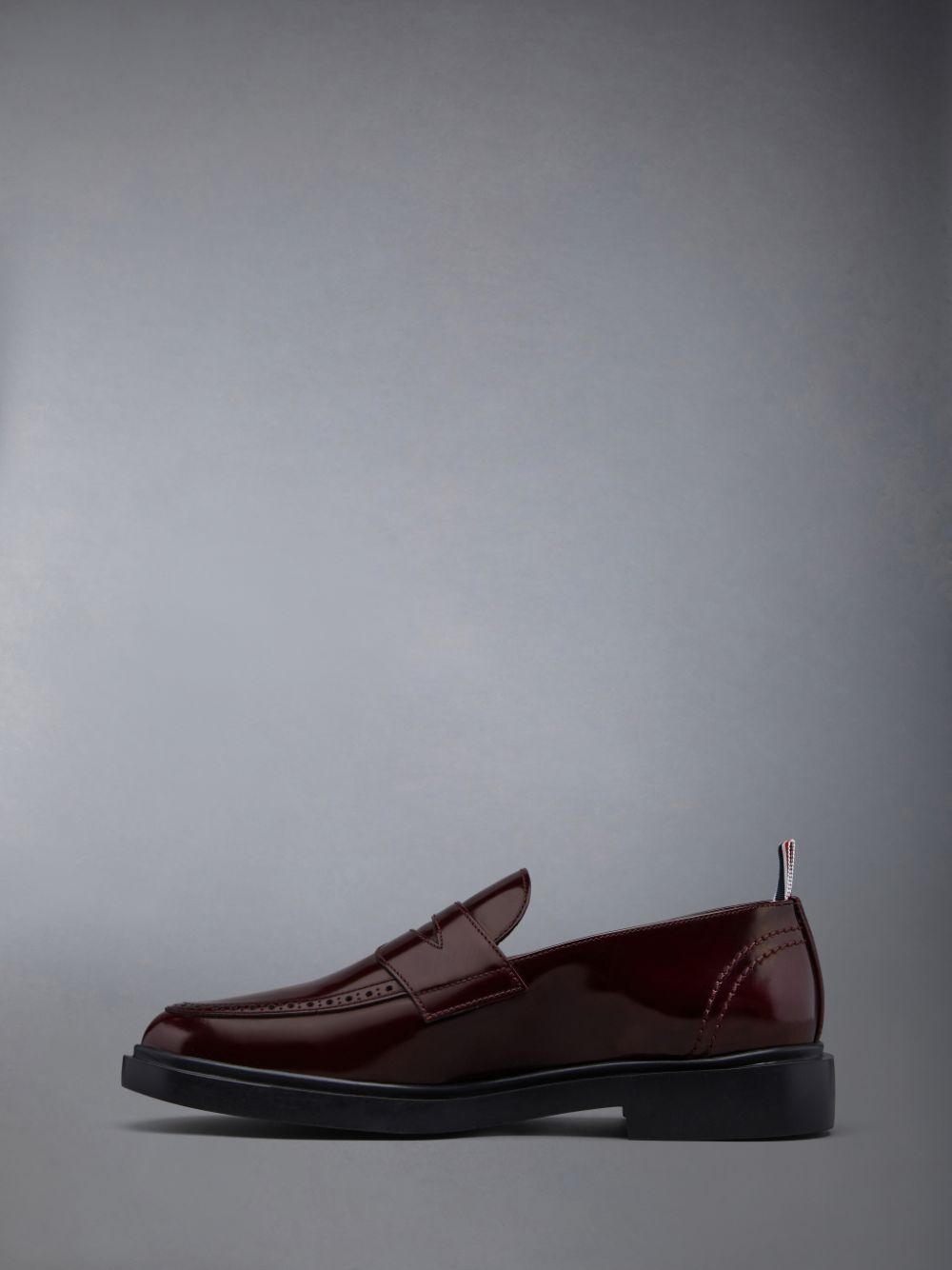 Thom Browne Polished Calf Penny Men Loafers Red | PJP44V99129