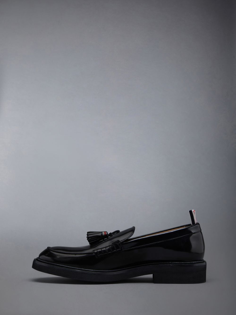 Thom Browne Polished Calf Tassel Women Loafers Black | WML89T58070